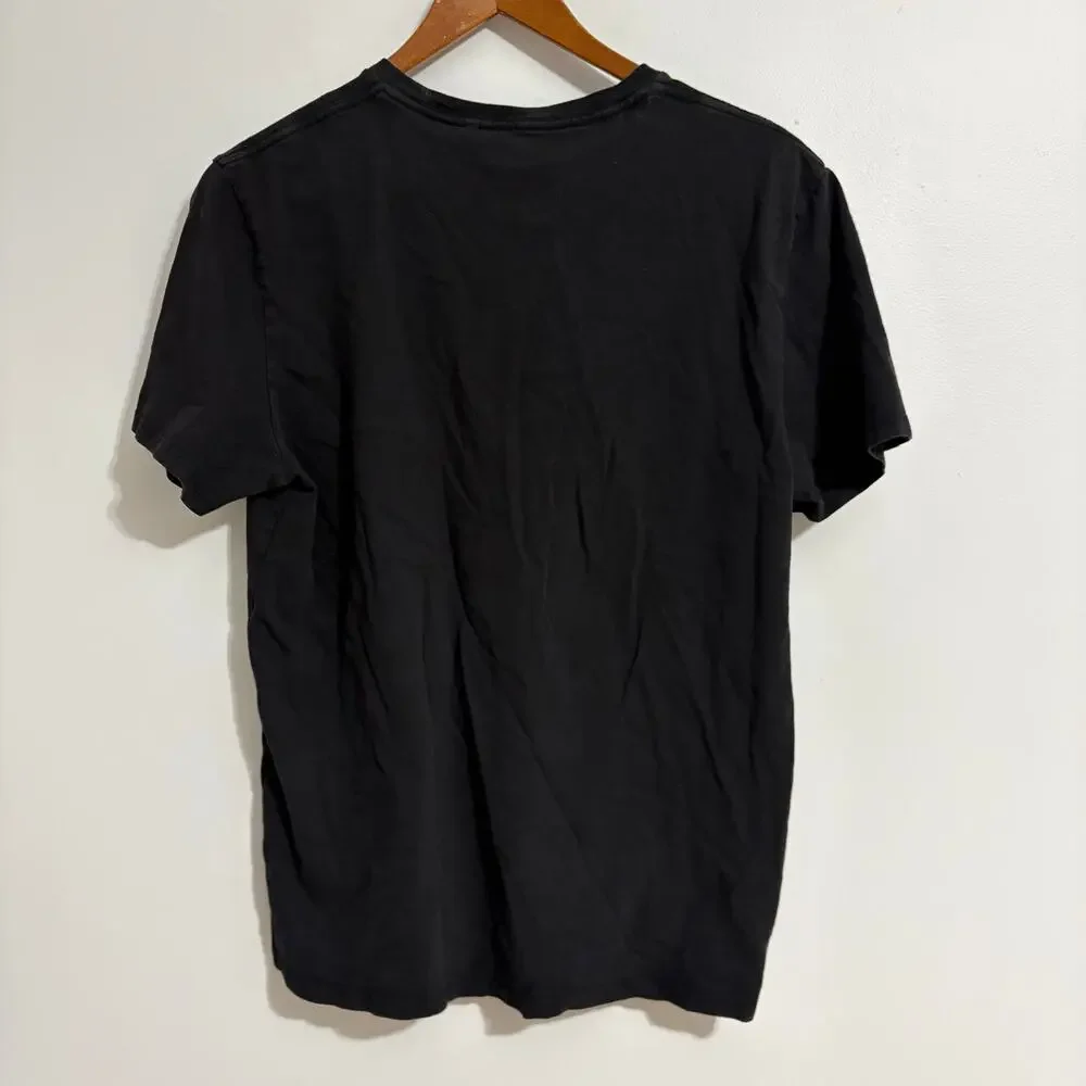 Men's Large GUESS Grunge T-Shirt Streetwear Black Basic Tee - Picture 2 of 4